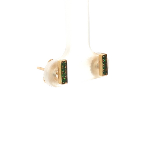 18K Tsavorite Garnet Stix Earrings