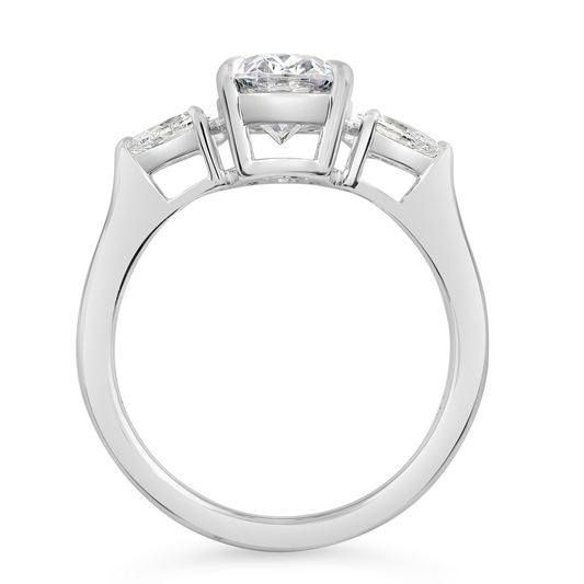 14 Karat White Gold Diamonds Lab Grown Diamond Engagement Ring