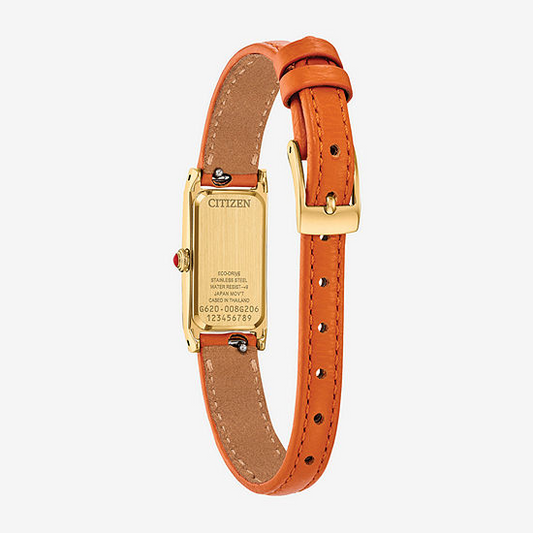 Citizen Eco-Drive Orange Leather Fio Watch