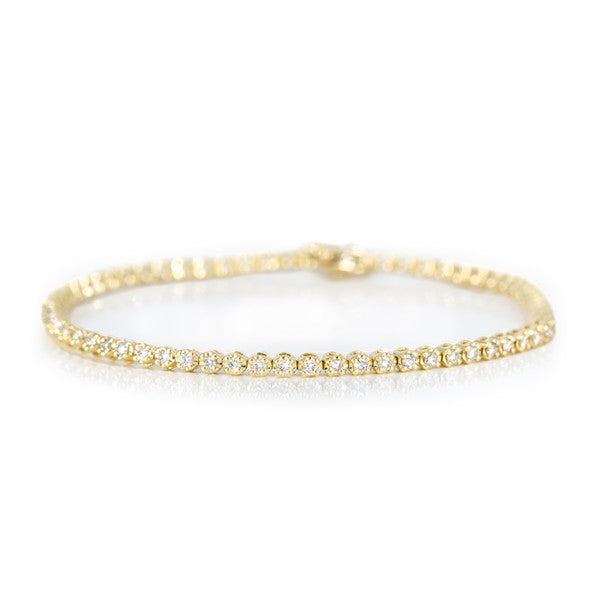 10K Yellow Gold 1ctw Diamond Tennis Bracelet
