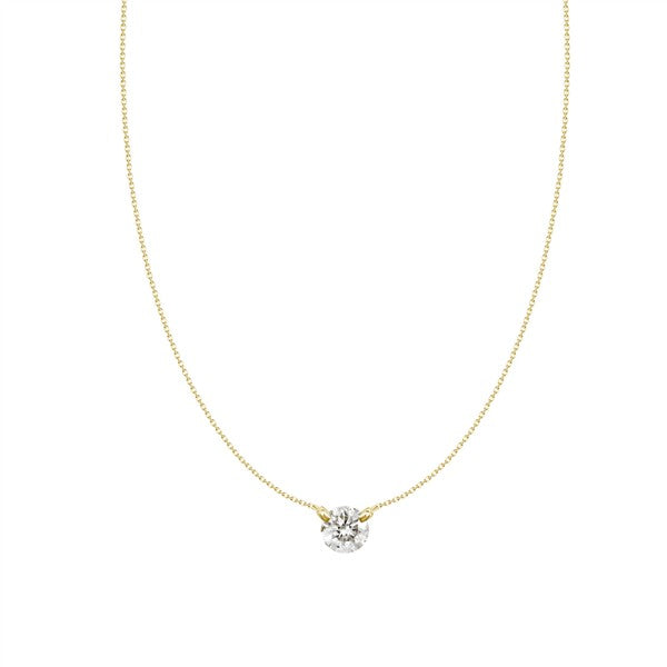 18K Faux-Drilled 0.19ctw Diamond Necklace