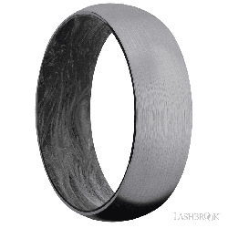 7 mm wide Domed Tantalum band featuring a Forged Carbon Fiber sleeve.