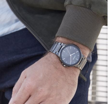 Citizen Eco Drive Sleek Black Stainless Steel Watch