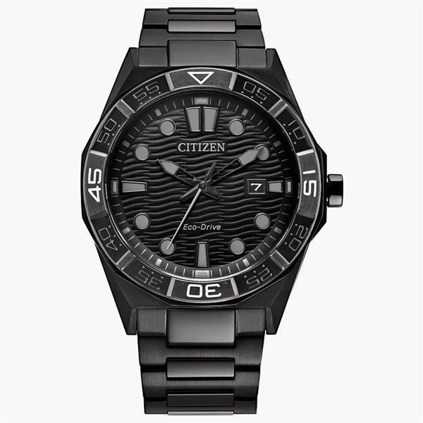 Citizen Eco-Drive Brycen Black Ion Plated Stainless Steel Watch