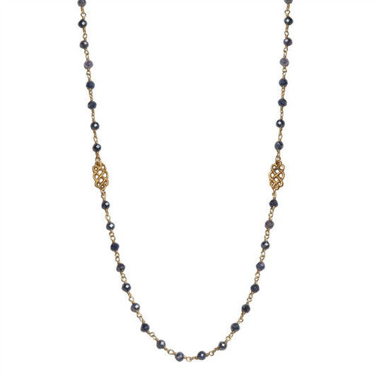 Gold Vermeil Blue Moonstone Taylor Necklace