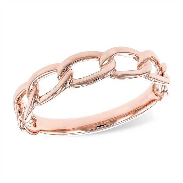 14 Karat Rose Gold Polished Links Fashion Band