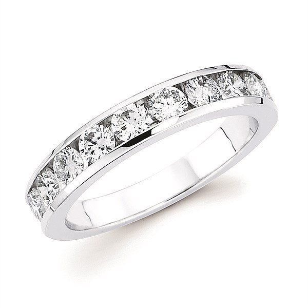 14K 1ctw Channel Set Diamond Wedding Band