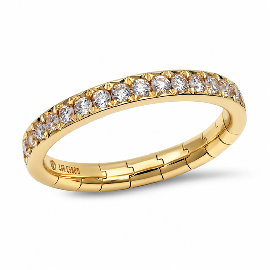 14K Flexible Fit True Comfort Diamond Wedding Band