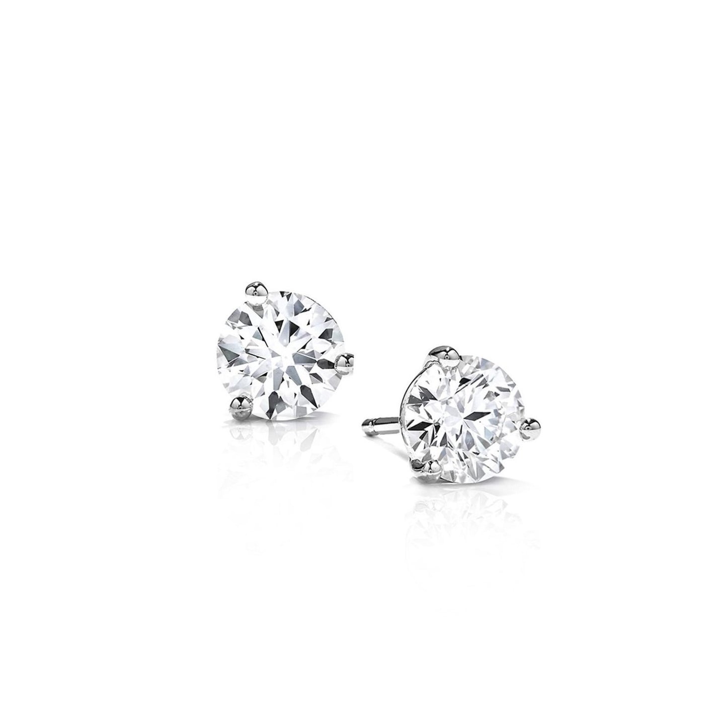 14 Karat White 0.61ctw Diamonds Martini Stud Earrings