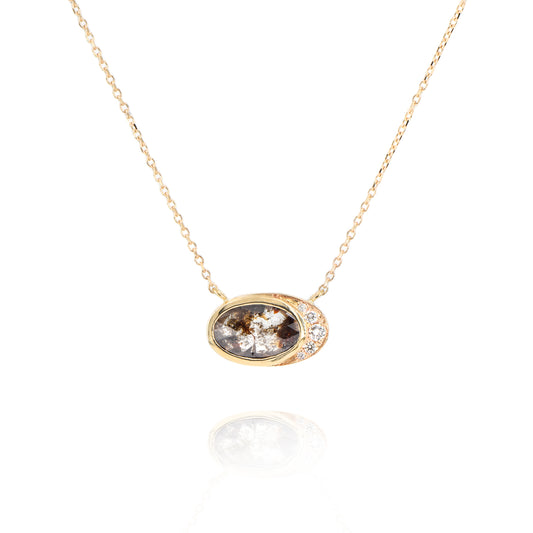 14K  "Antwerp Collection" Crescent Bezel Misfit Diamond Necklace