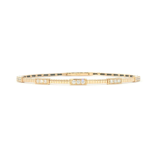 14K Diamond Bar Pattern Flexi Bracelet