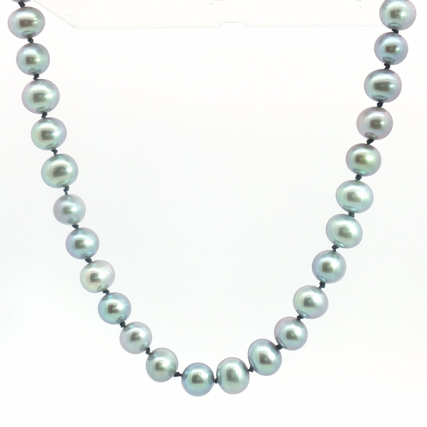 Freshwater Gray Pearl & Crystal Accented Single Strand