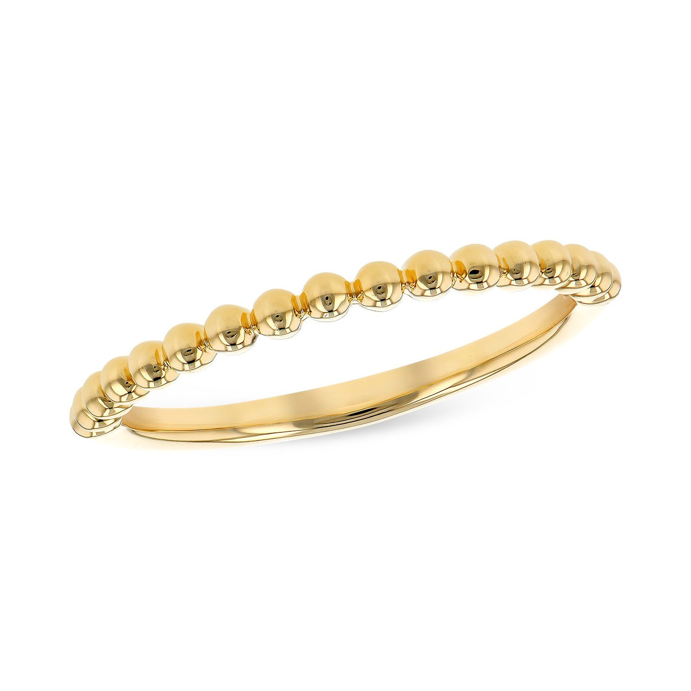 14K Bead Stackable Band