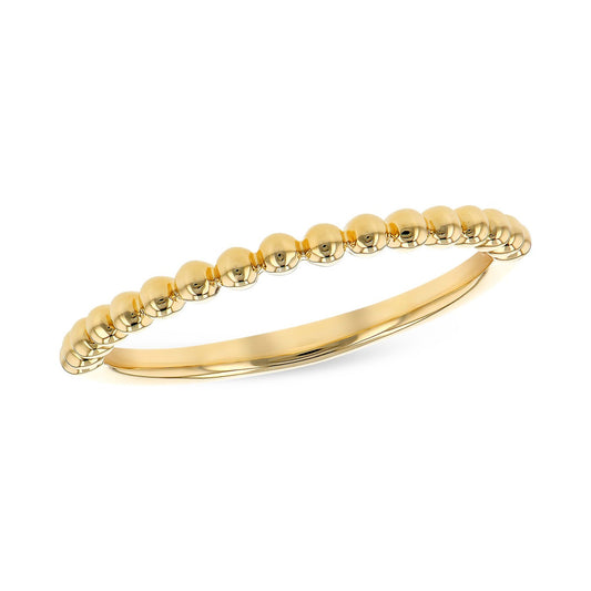 14K Bead Stackable Band