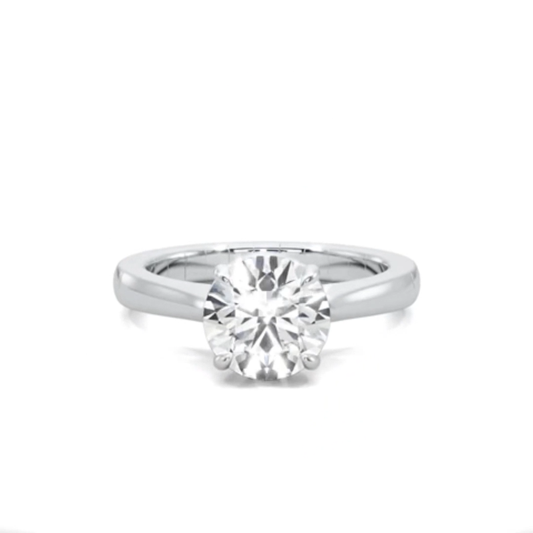 14 Karat White Gold True Comfort Flexible Fit Semi-Mount Ring