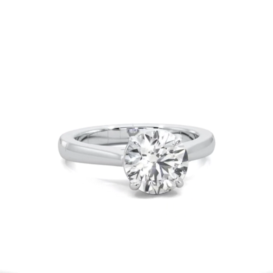 14 Karat White Gold True Comfort Flexible Fit Semi-Mount Ring