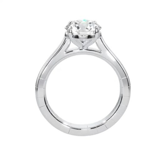 14 Karat White Gold True Comfort Flexible Fit Semi-Mount Ring
