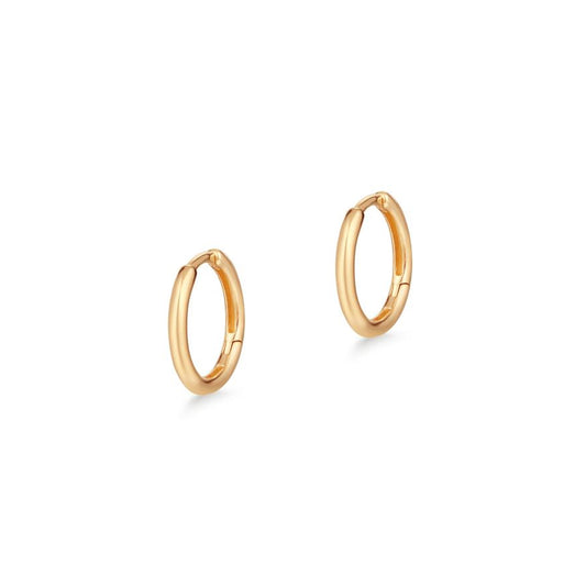 14K Yellow Gold Mini Huggie Hoop Earrings