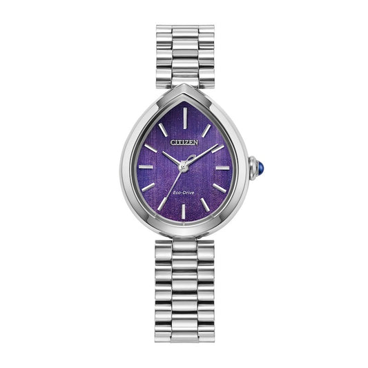 Citizen Eco-Drive® Rainell Purple Teardrop Case Watch