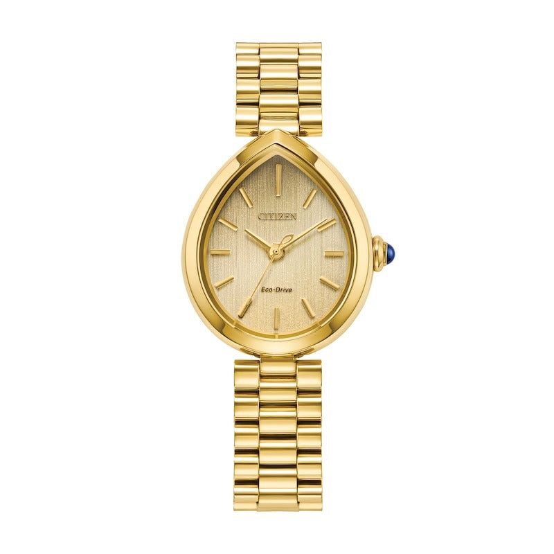Citizen Eco-Drive® Rainell Gold Tone Teardrop Case Watch