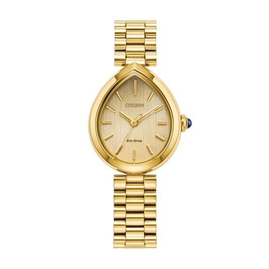 Citizen Eco-Drive® Rainell Gold Tone Teardrop Case Watch