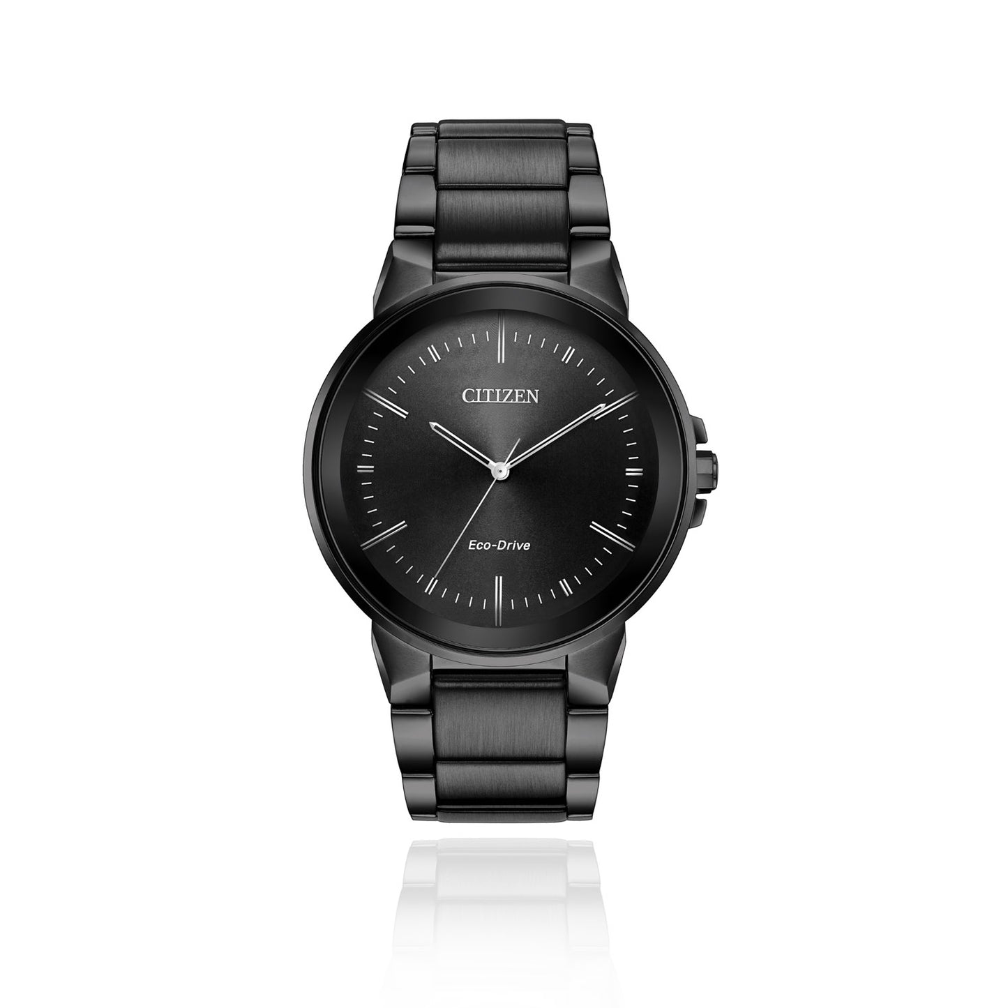 Citizen Eco Drive Sleek Black Stainless Steel Watch