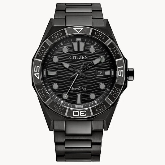 Citizen Eco-Drive Brycen Black Ion Plated Stainless Steel Watch
