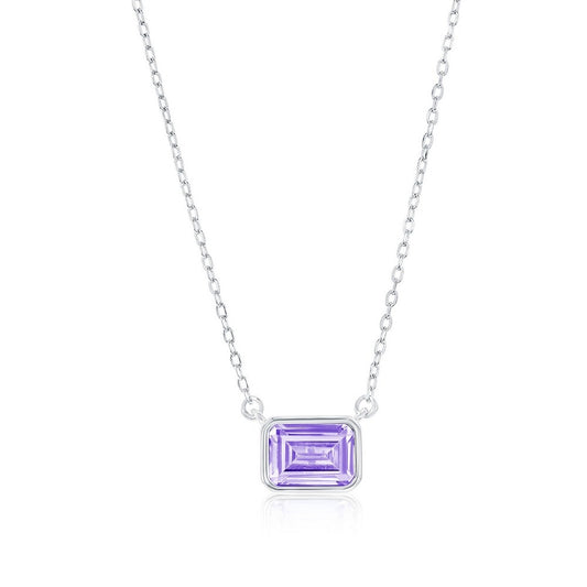Sterling Silver White Tone Stationary