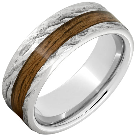 Serinium® Pipe Cut Band with Off-Center Bourbon Barrel Aged™