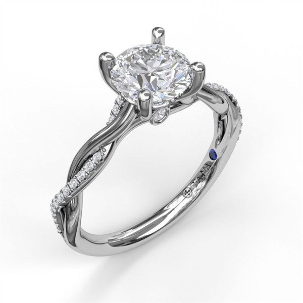 14K Diamond Twist Semi-Mount Engagement Ring