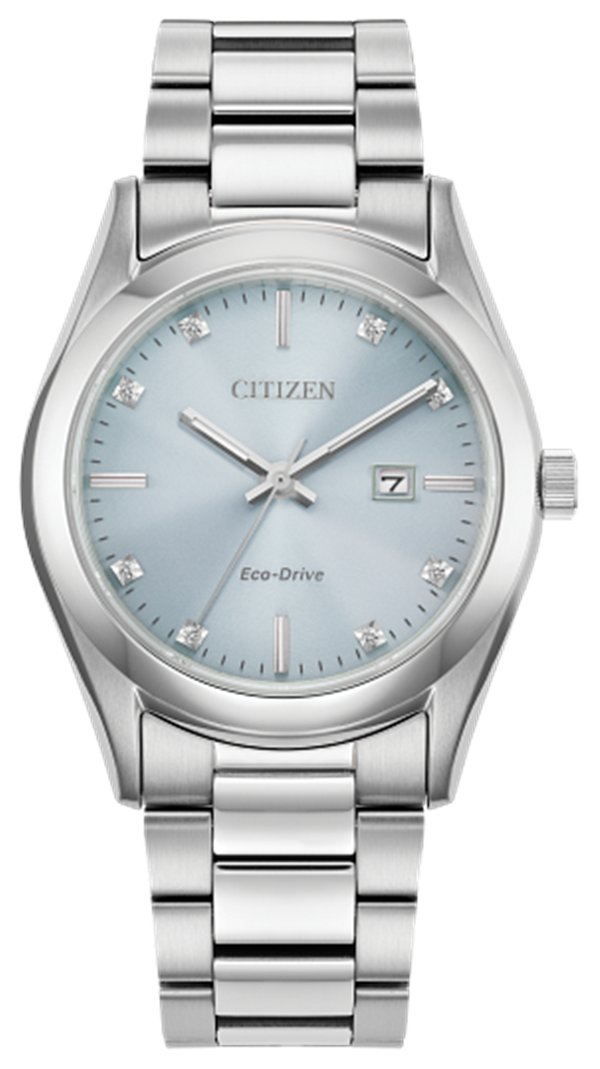Citizen Sport Luxury Light Blue & Stainless Steel Link Watch