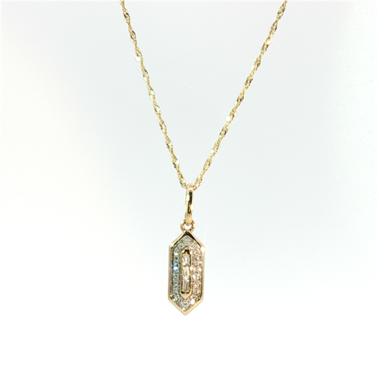 14K Mini Diamond Charm Pendant