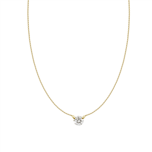 18K Faux-Drilled 1/3ct Diamond Necklace