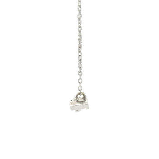 14K East West Marquise Diamond Stationary Necklace