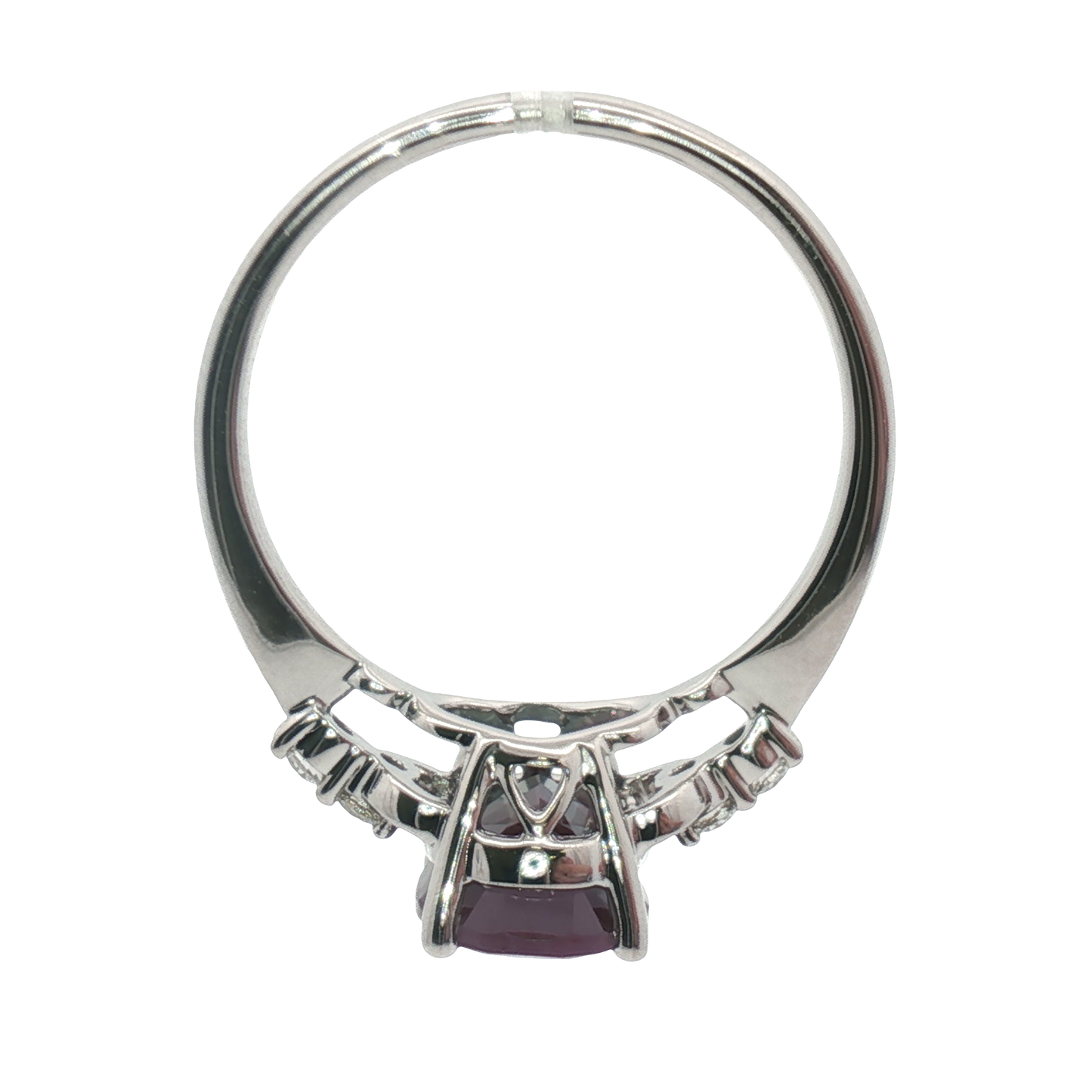 14K Diamond Accented Lab Created Alexandrite Fashion Ring