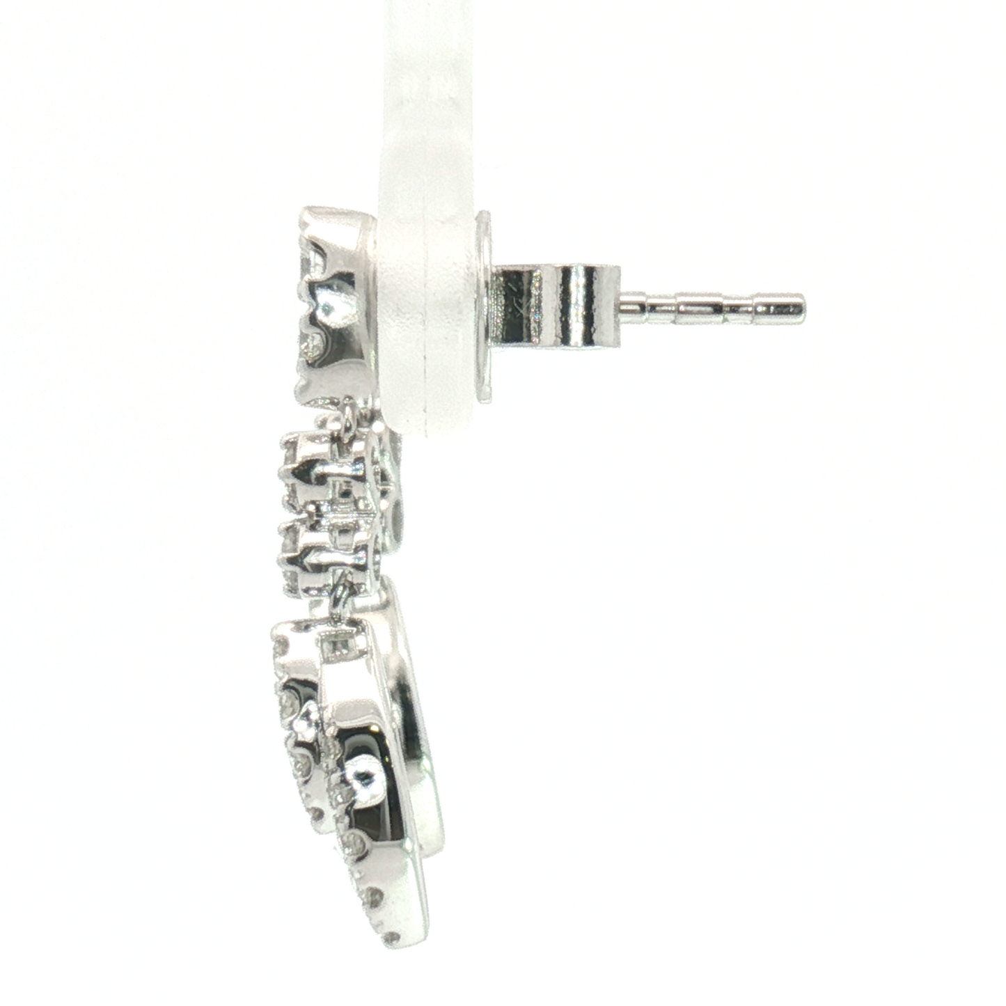 14K Elegant Articulated Diamond Drop Earrings