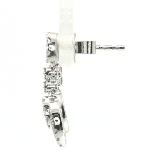 14K Elegant Articulated Diamond Drop Earrings