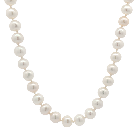 14K Freshwater White Pearl Strand