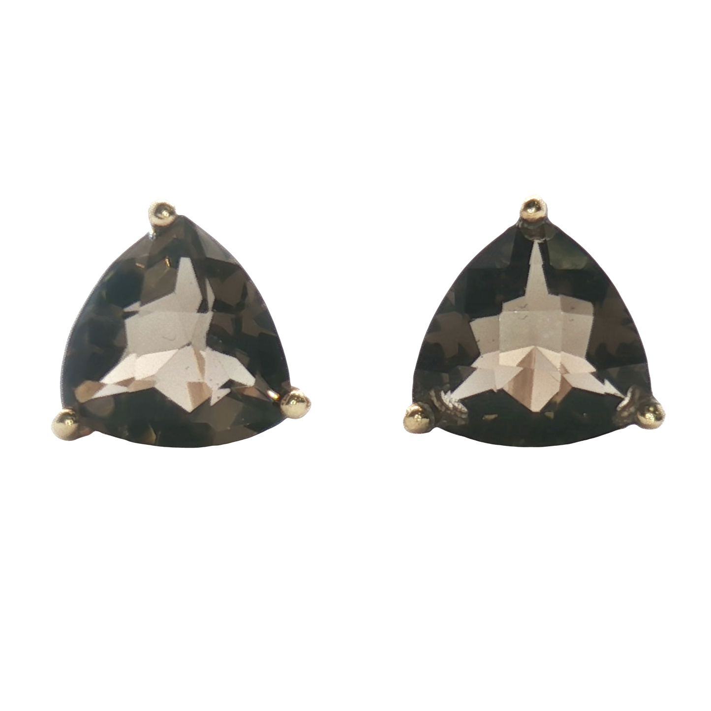 14K Trillian Smokey Quartz Stud Earring