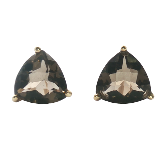 14K Trillian Smokey Quartz Stud Earring