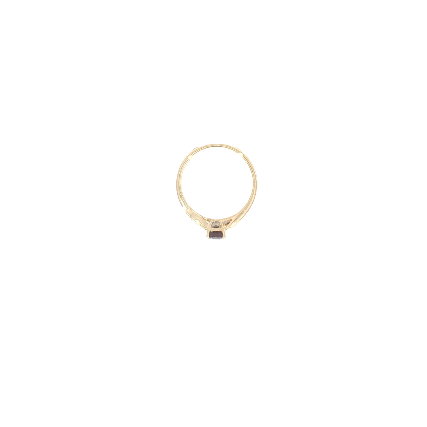 14K Created Oval Alexandrite Pave Diamond Bypass Fashion Ring