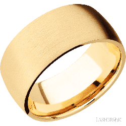 10 mm wide Domed 14K Yellow Gold band.