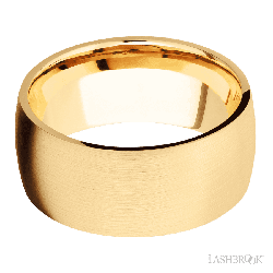 10 mm wide Domed 14K Yellow Gold band.