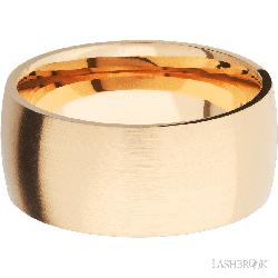 10 mm wide Domed 14K Yellow Gold band.