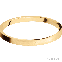 2 mm wide Domed 14K Yellow Gold band.