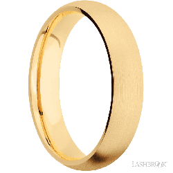 5 mm wide Domed 14K Yellow Gold band.