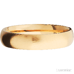 5 mm wide Domed 14K Yellow Gold band.