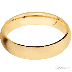 5 mm wide Domed 14K Yellow Gold band.