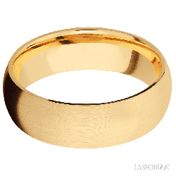 7 mm wide Domed 14K Yellow Gold band.