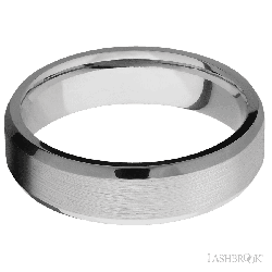 6 mm wide Beveled Titanium band.